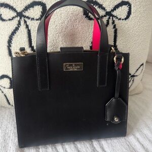Kate Spade Black Satchel with Pink Accents